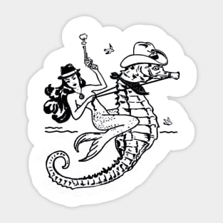 cowgirl mermaid Sticker